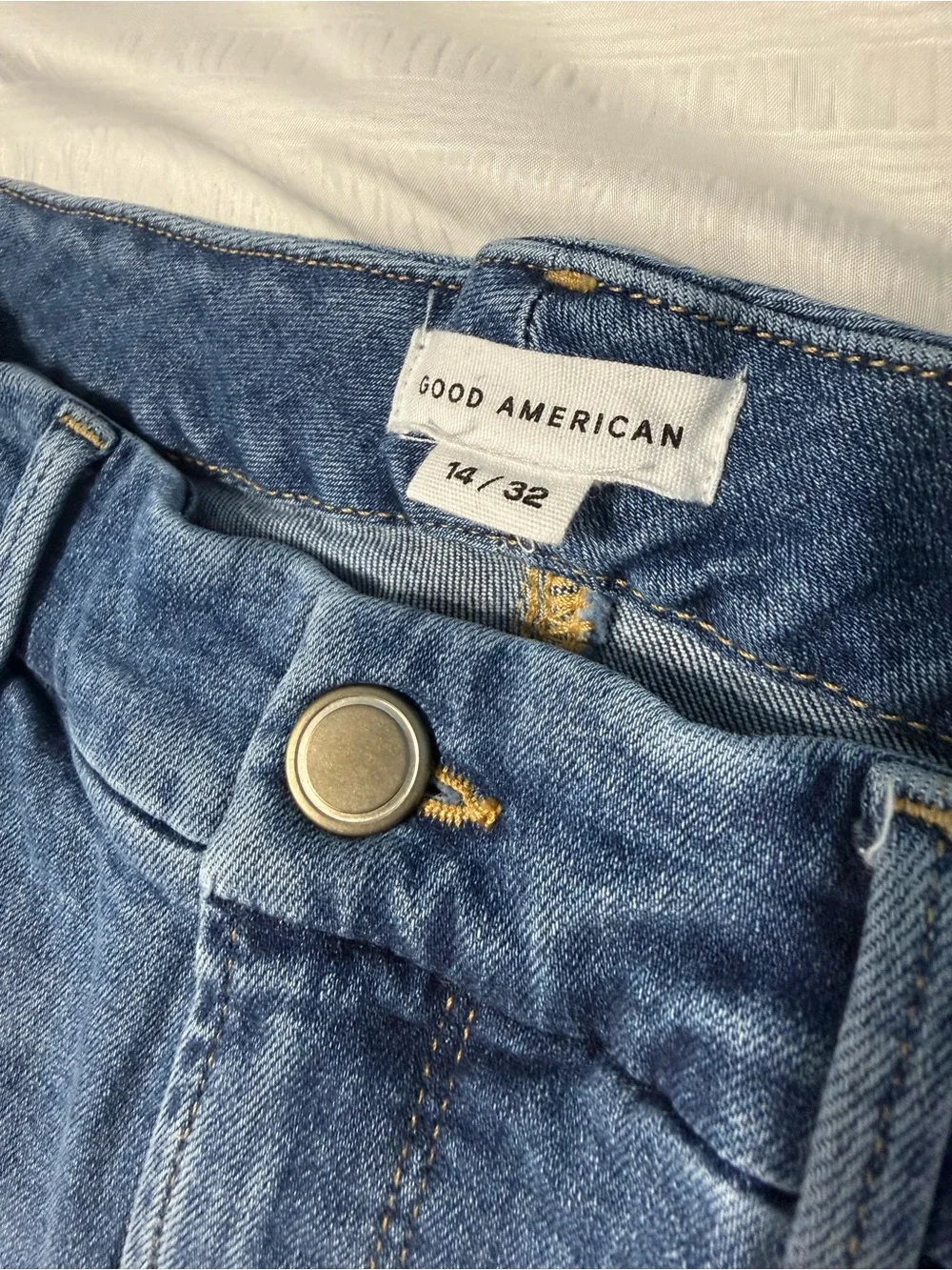 Good American Blue Skinny Distressed Jeans 14/32